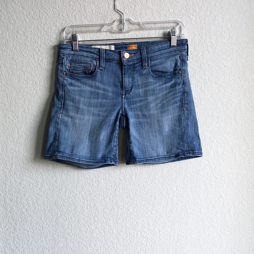 Pilcro and the Letterpress Stet Fit Shorts Jean Denim Low Rise Long Bermuda 25